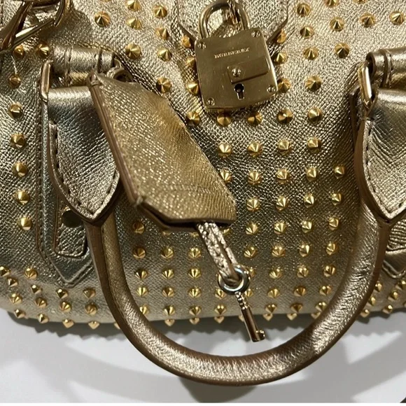 Burberry Gold Studded Blaze Handle Bag Handbag with Strap - Picture 16 of 16